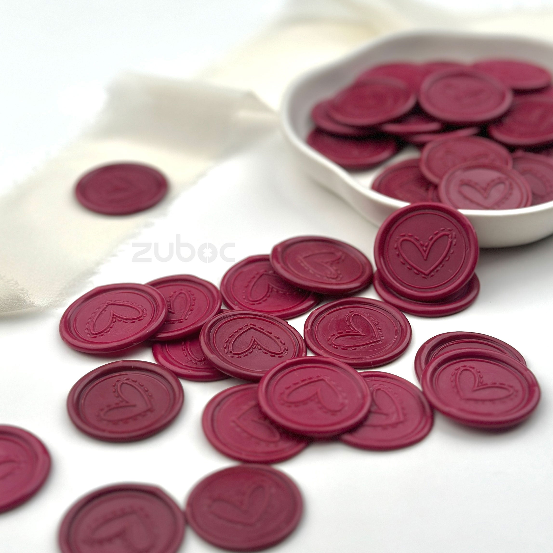 Heart Wax Seal - Magenta (Set of 5)