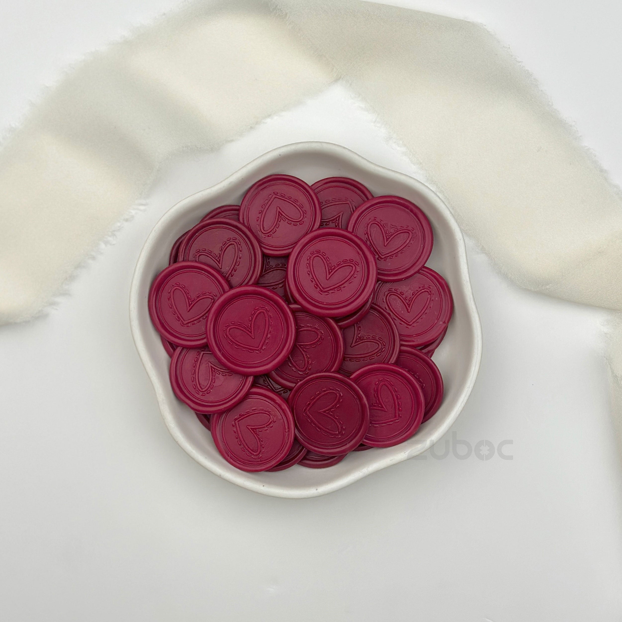Heart Wax Seal - Magenta (Set of 5)