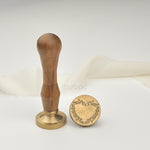 Heart Wreath Wax Stamp with Wooden Handle
