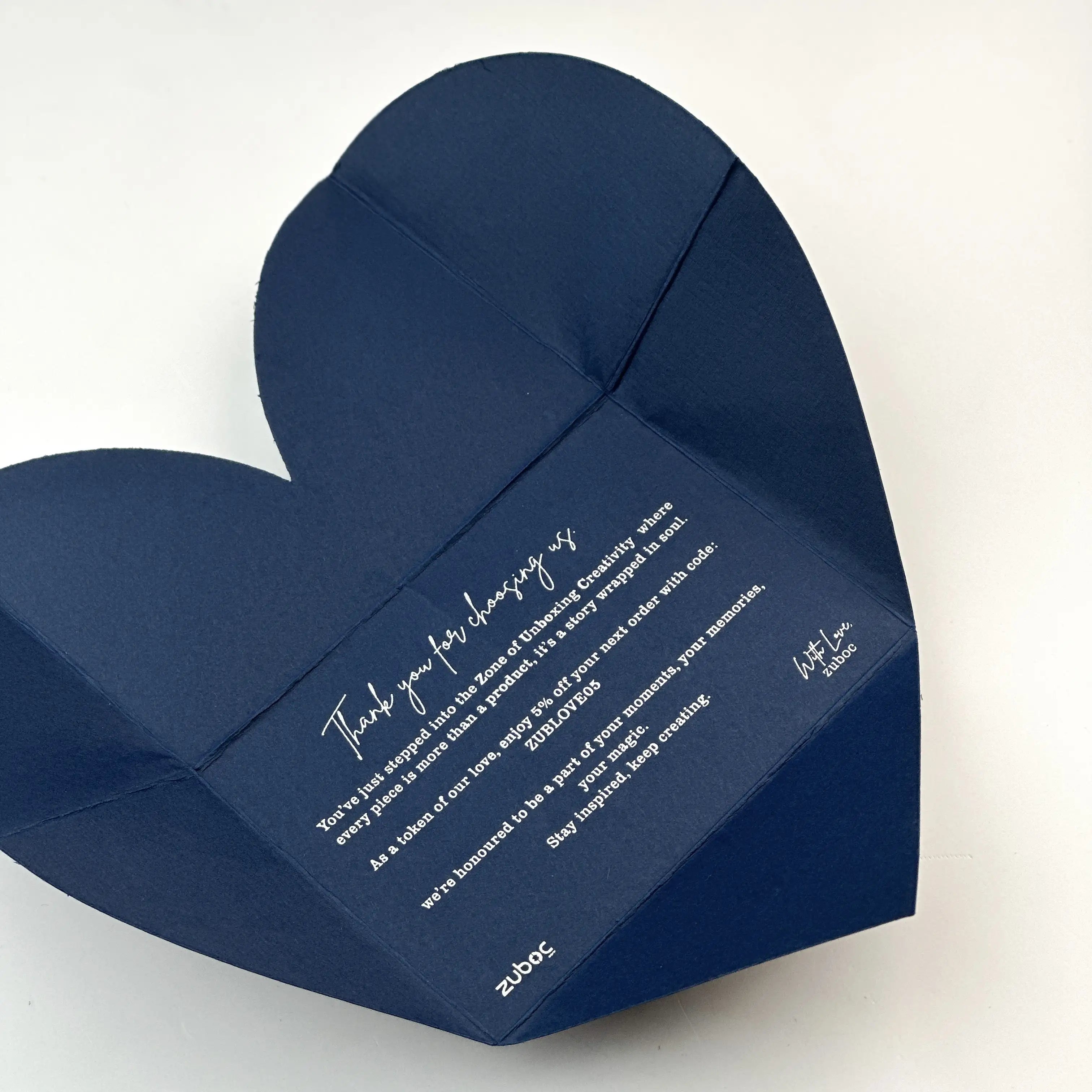 Heart Envelope with Custom "Thank You" Note (set of 50)