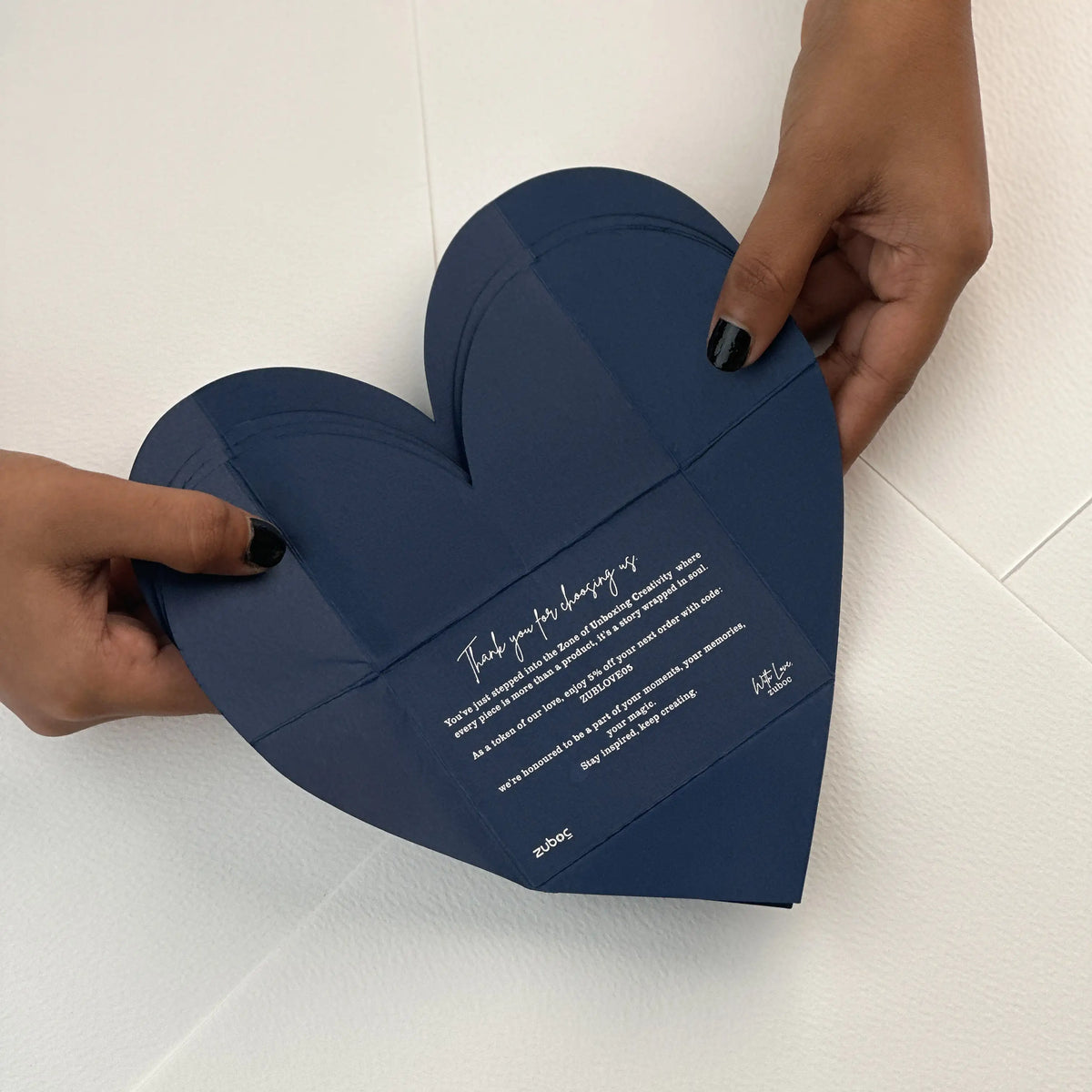 Heart Envelope with Custom "Thank You" Note (set of 50)