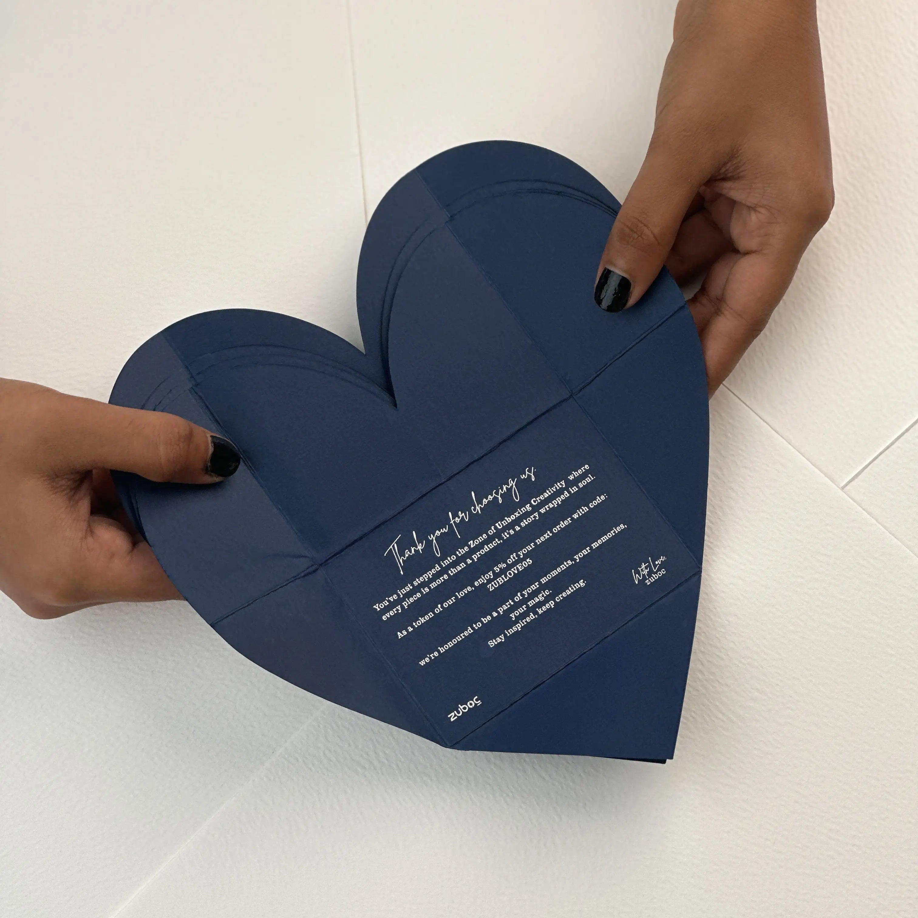 Heart Envelope with Custom "Thank You" Note (set of 50)
