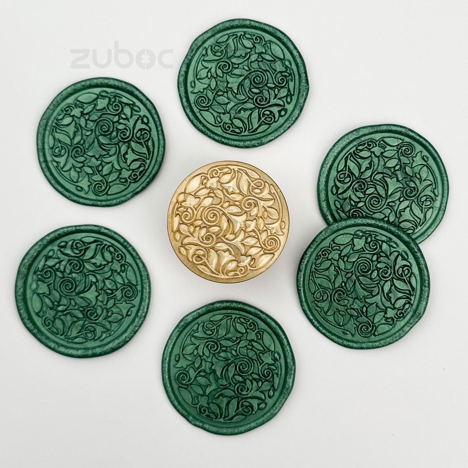 Brown wax stamp for handmade cards