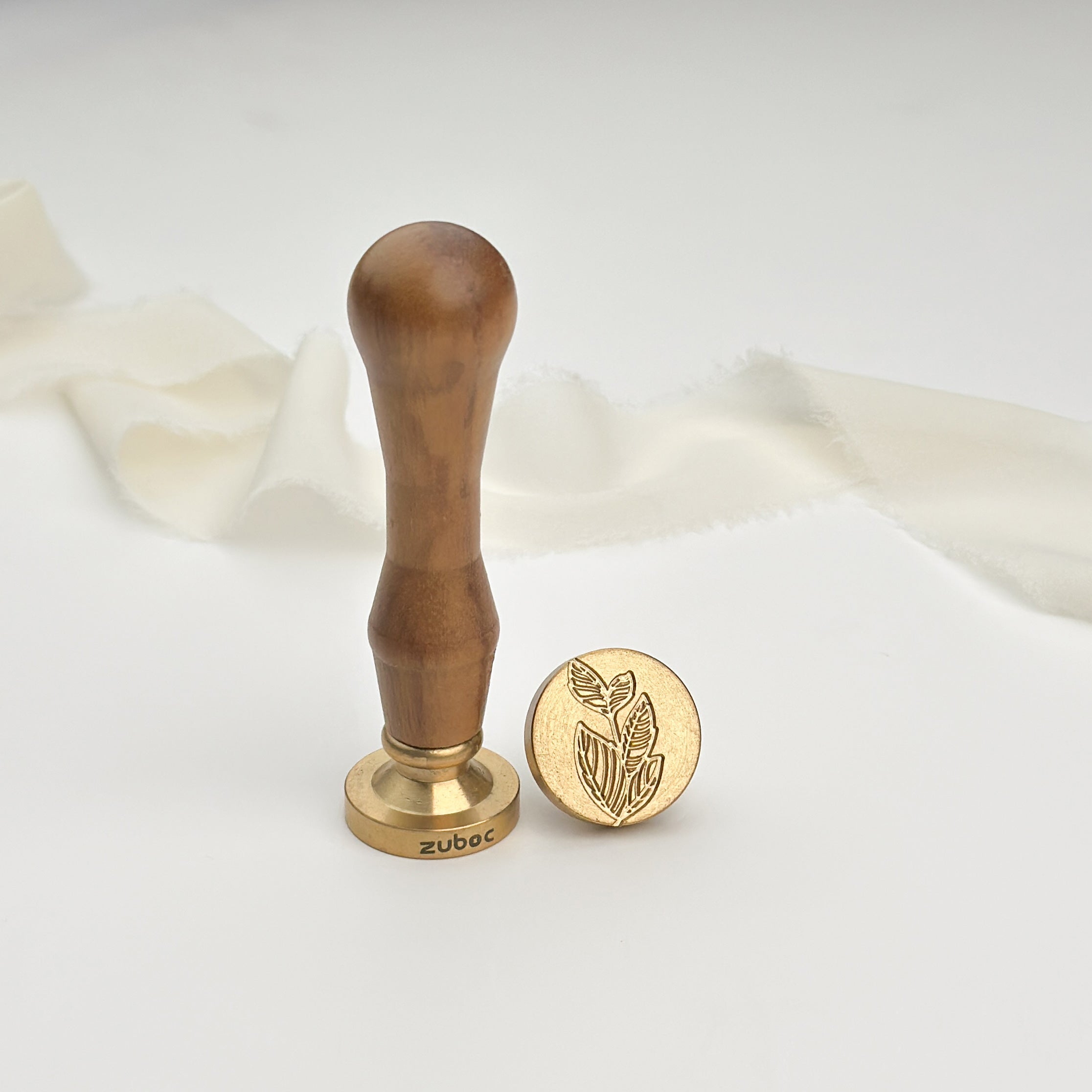 Hibiscus Leaf Wax Stamp with Wooden Handle