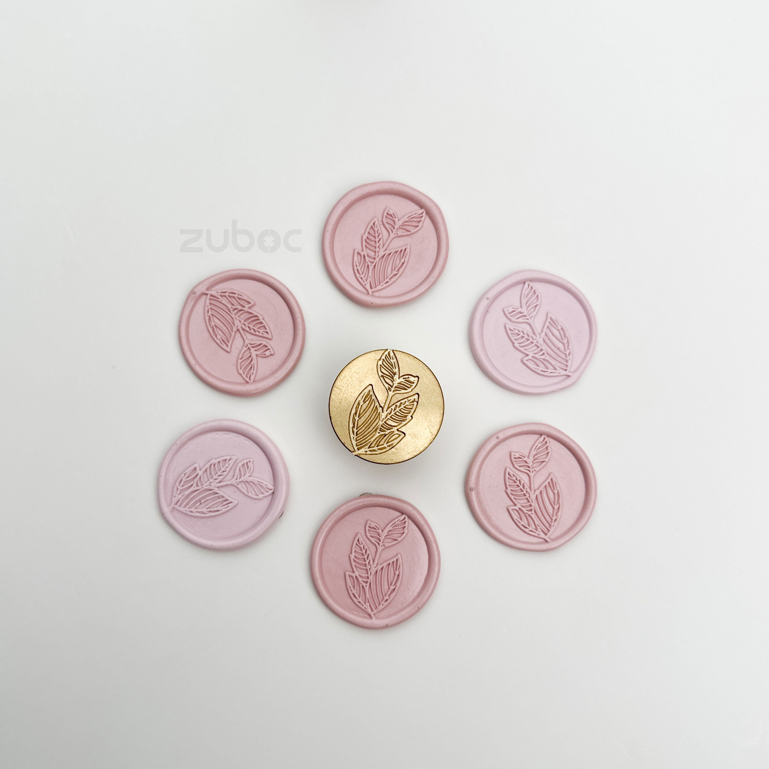Hibiscus Leaf Wax Stamp with Wooden Handle