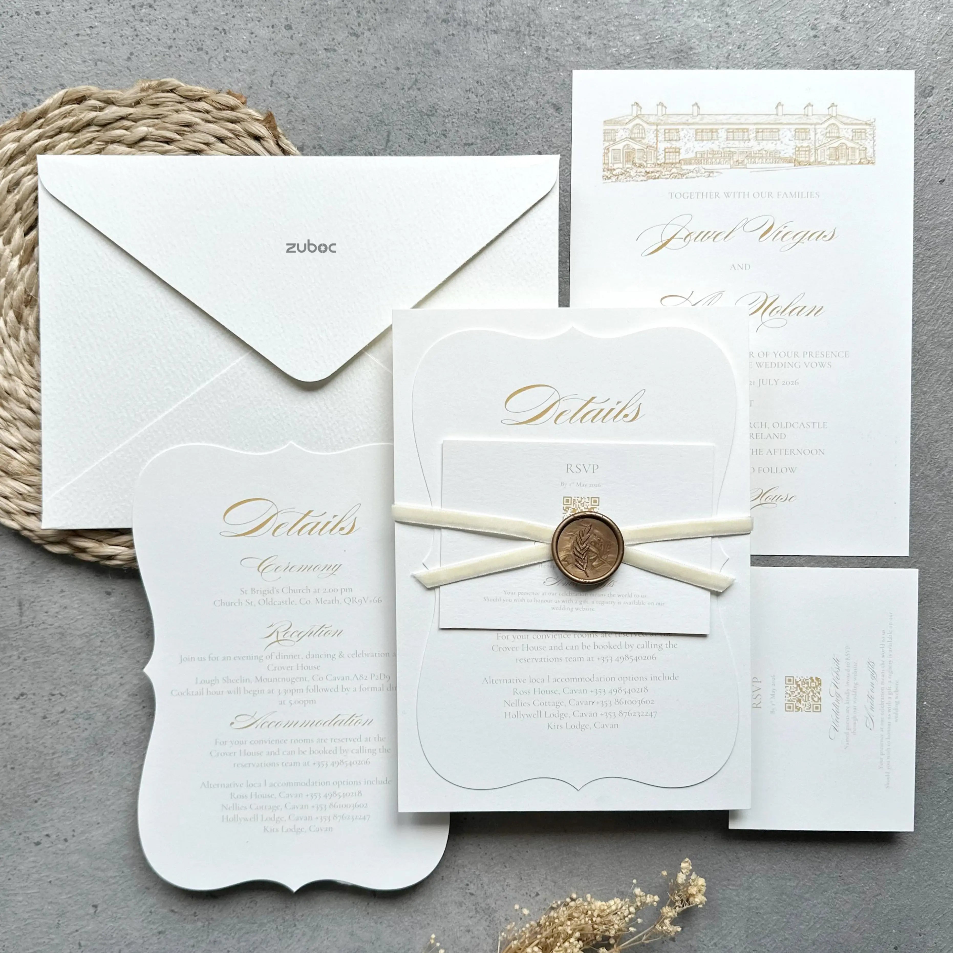 Ever & Ever Wedding Invitation suits (Set of 50)