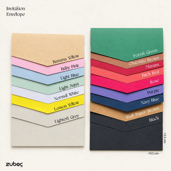 Invitation Envelope - 19.5 *13.5 CM (Set of 5)