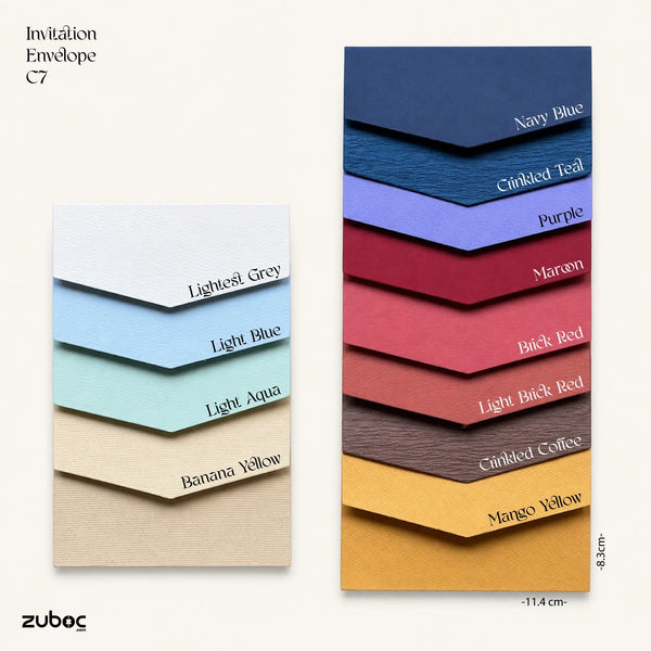 Invitation envelope (Set of 5) | C7/A7 | 11.4*8.3 cm