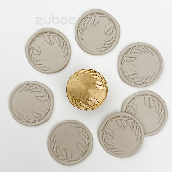 Leaf Branch Wax Stamp with Wooden Handle