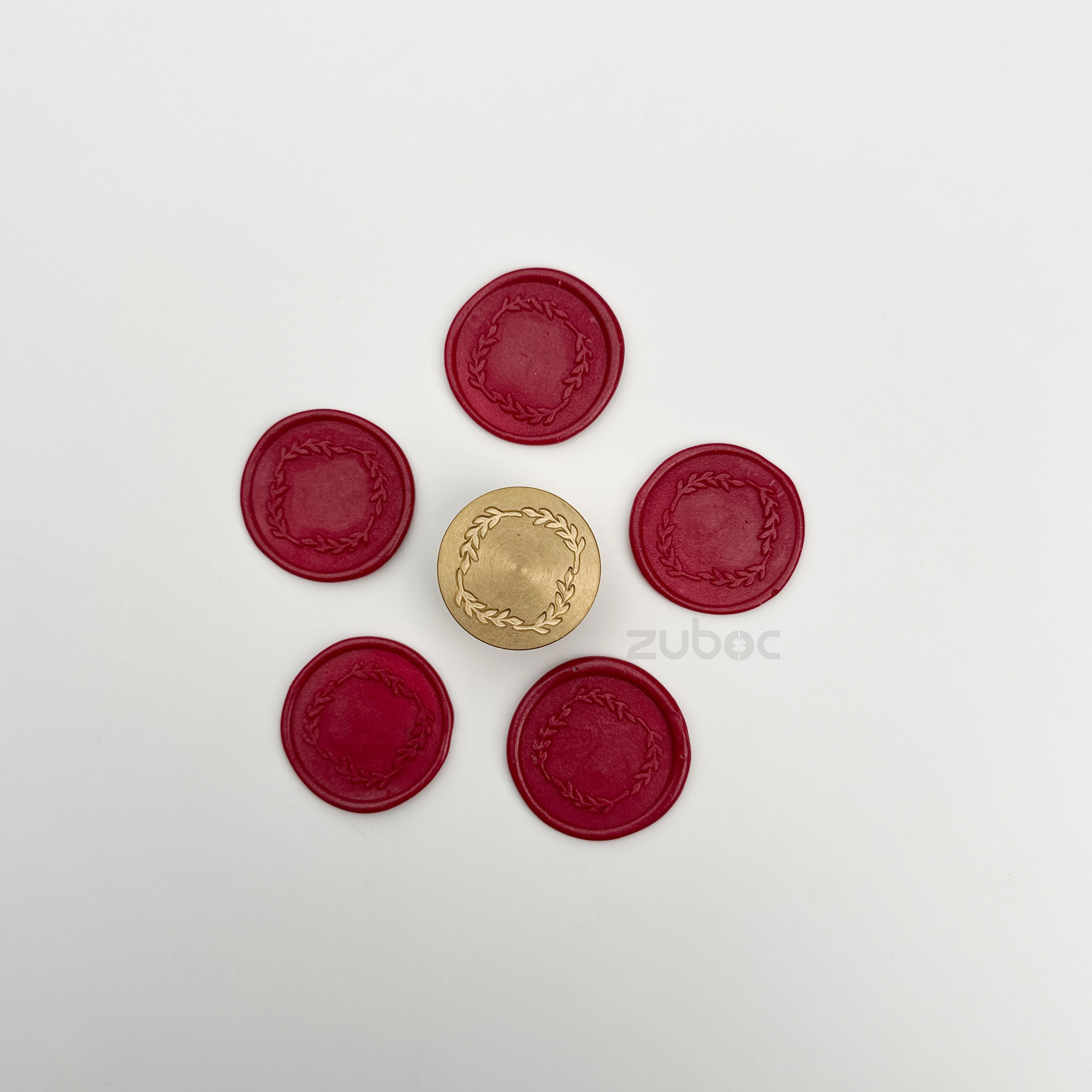 Leaf Wreath Wax Stamp Head Only