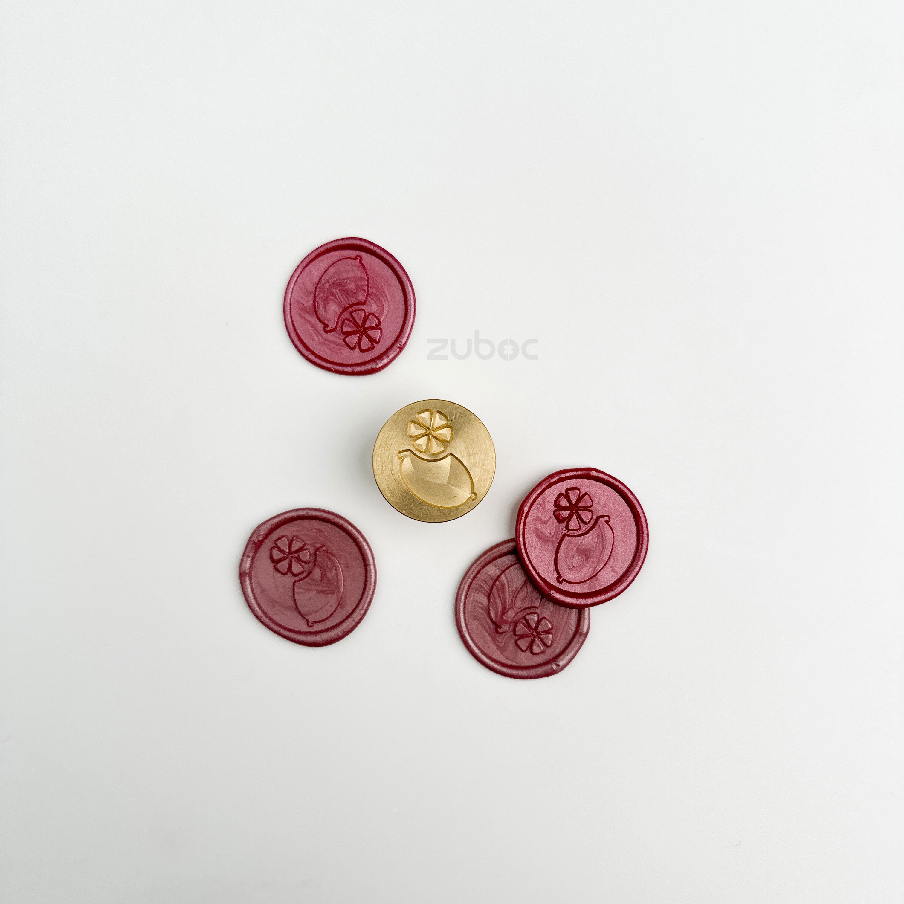 Lemon-2 Wax Stamp with Wooden Handle