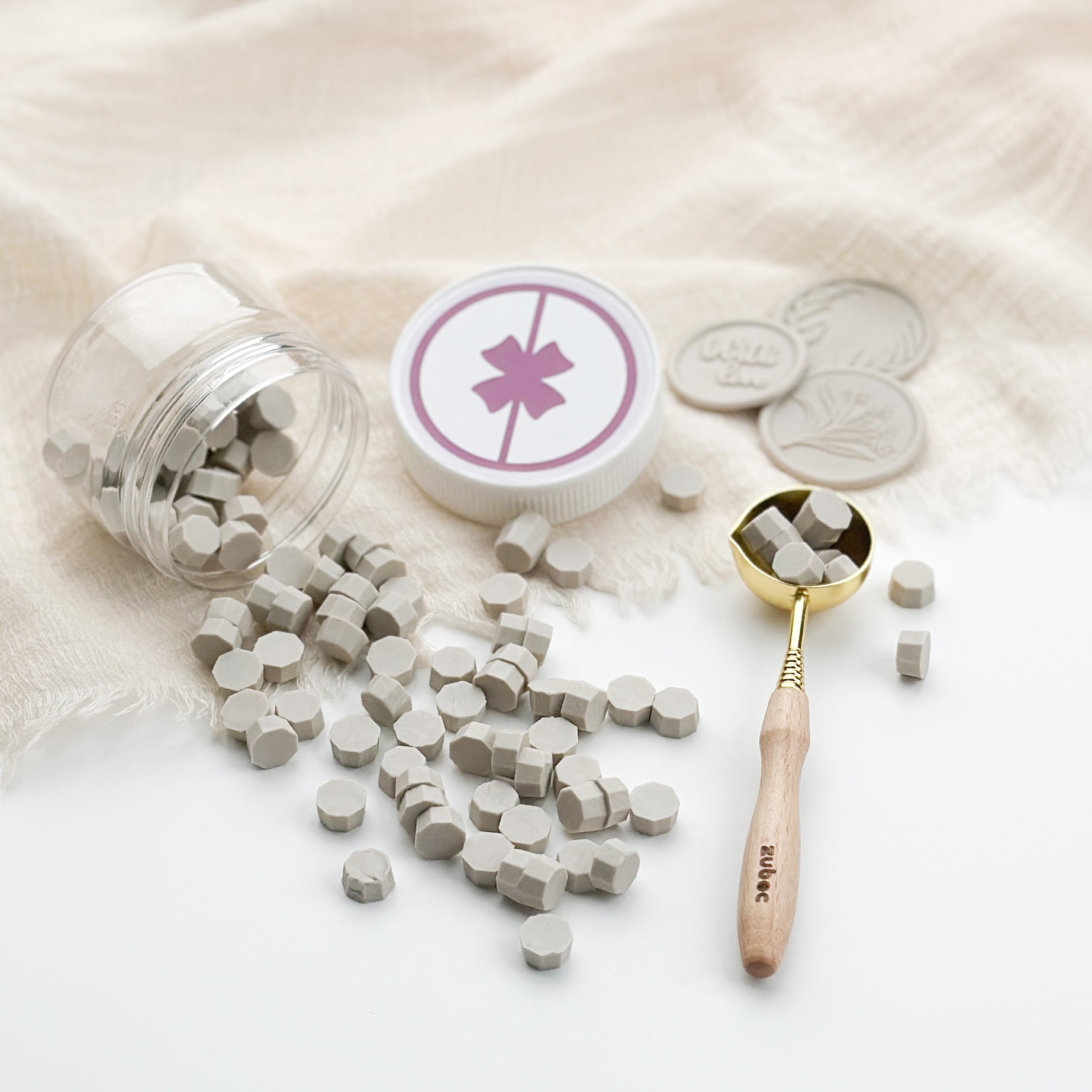 Light Grey Wax Beads - 30 Grams