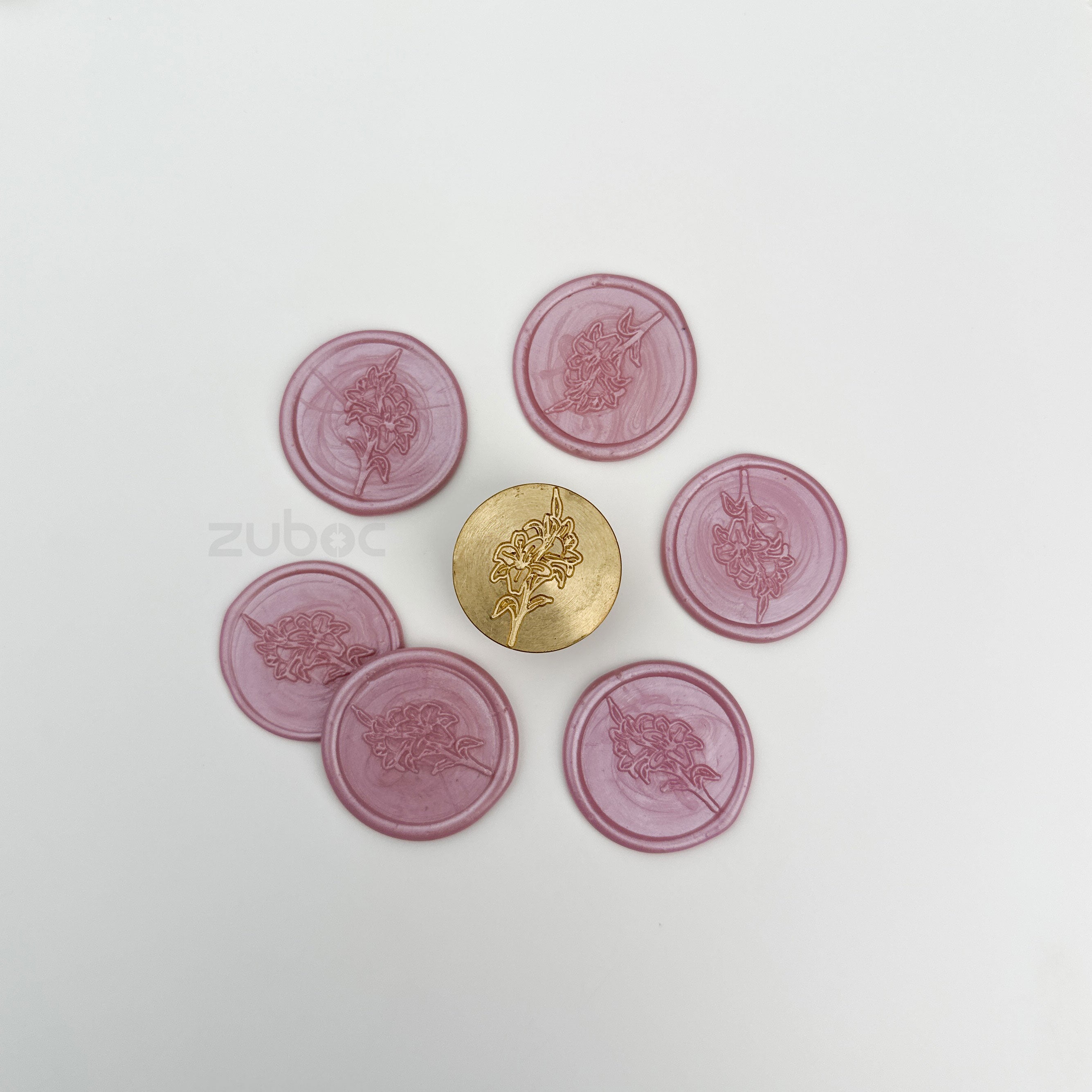 Lily Design Wax Stamp Head Only