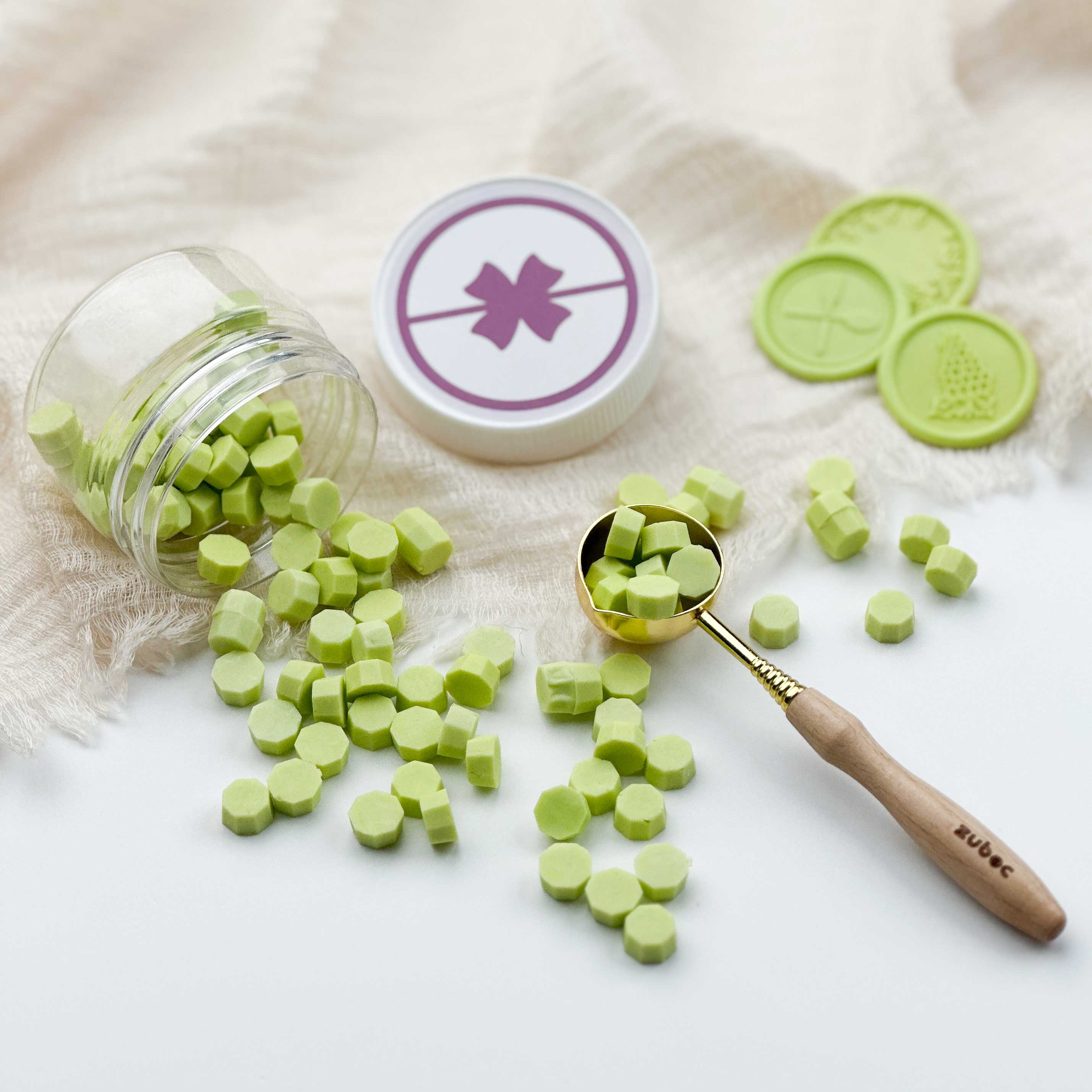 Pista Green Wax Beads - 30 Grams