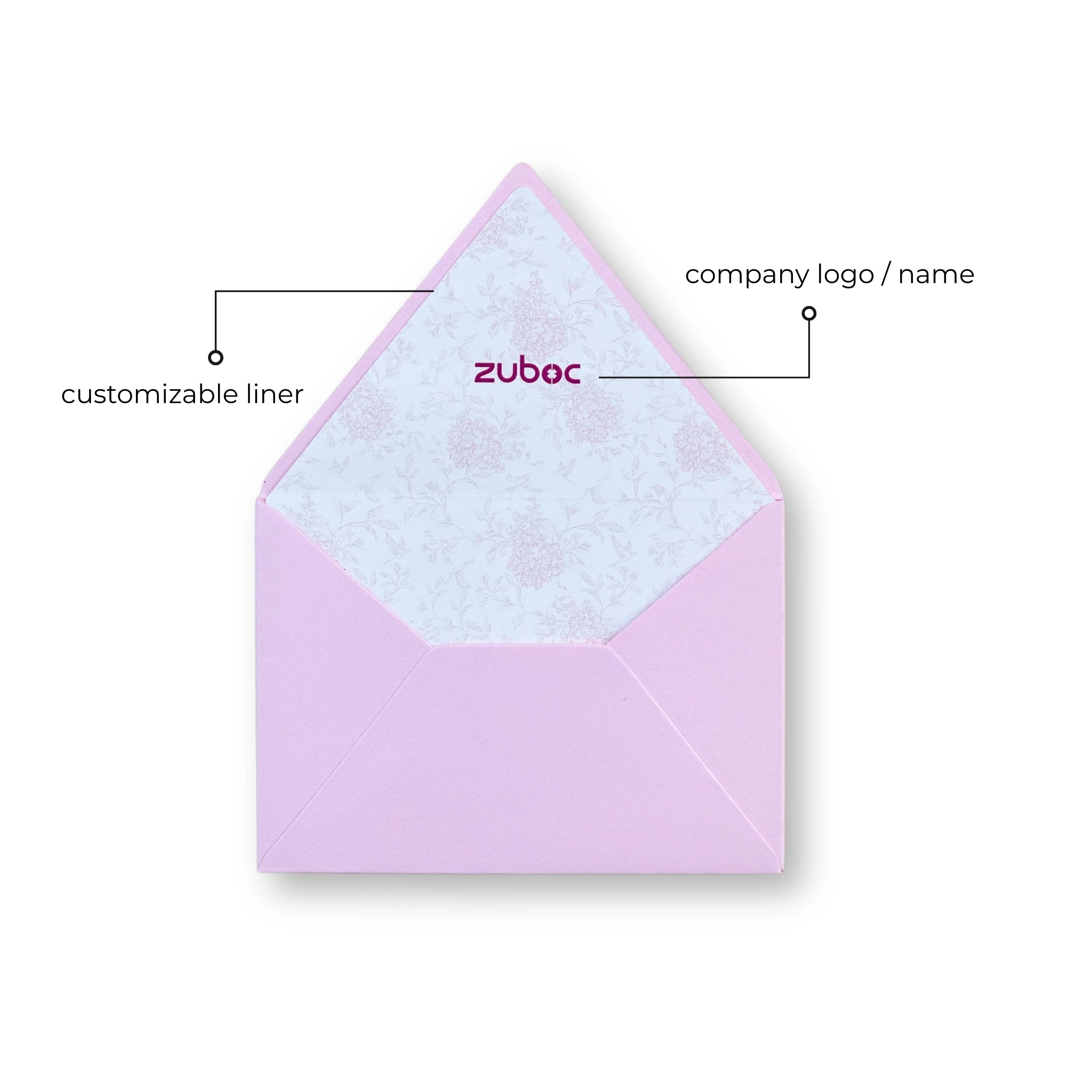 customised liner with counterflap envelope (Set of 50)