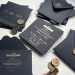Luxury Gold Foil Set with Custom Wax Seal