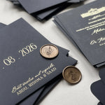 Luxury Gold Foil Set with Custom Wax Seal