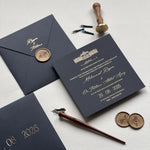 Luxury Gold Foil Set with Custom Wax Seal