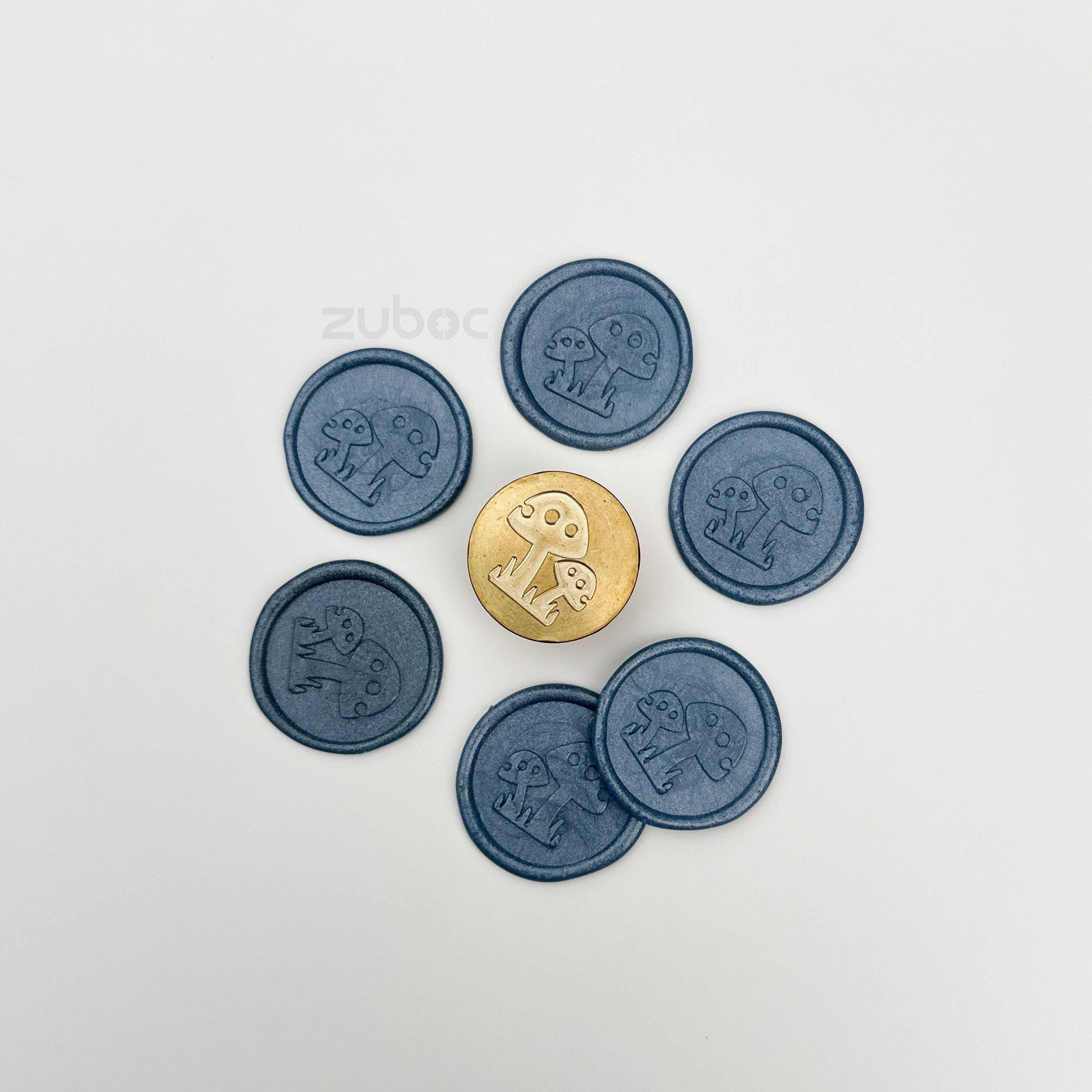 Magic Mushroom Wax Stamp with Wooden Handle