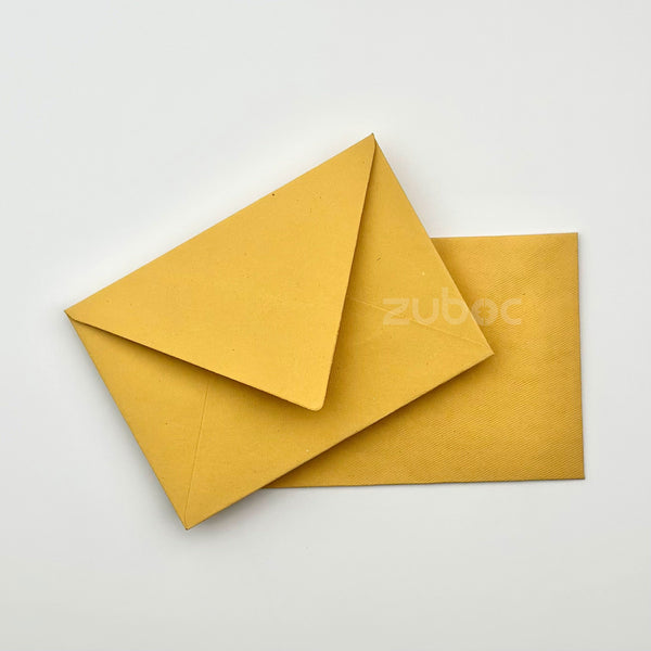 Kraft paper brown counter flap envelope C6 top-down view for scrapbooking