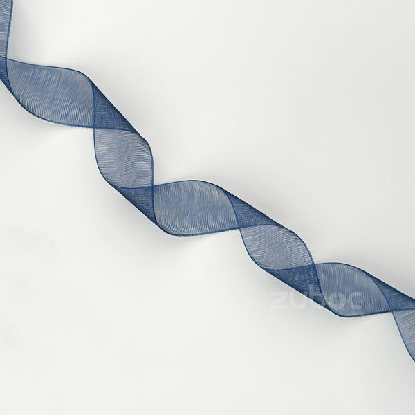 Organza Ribbon Midnight Blue (18mtr)