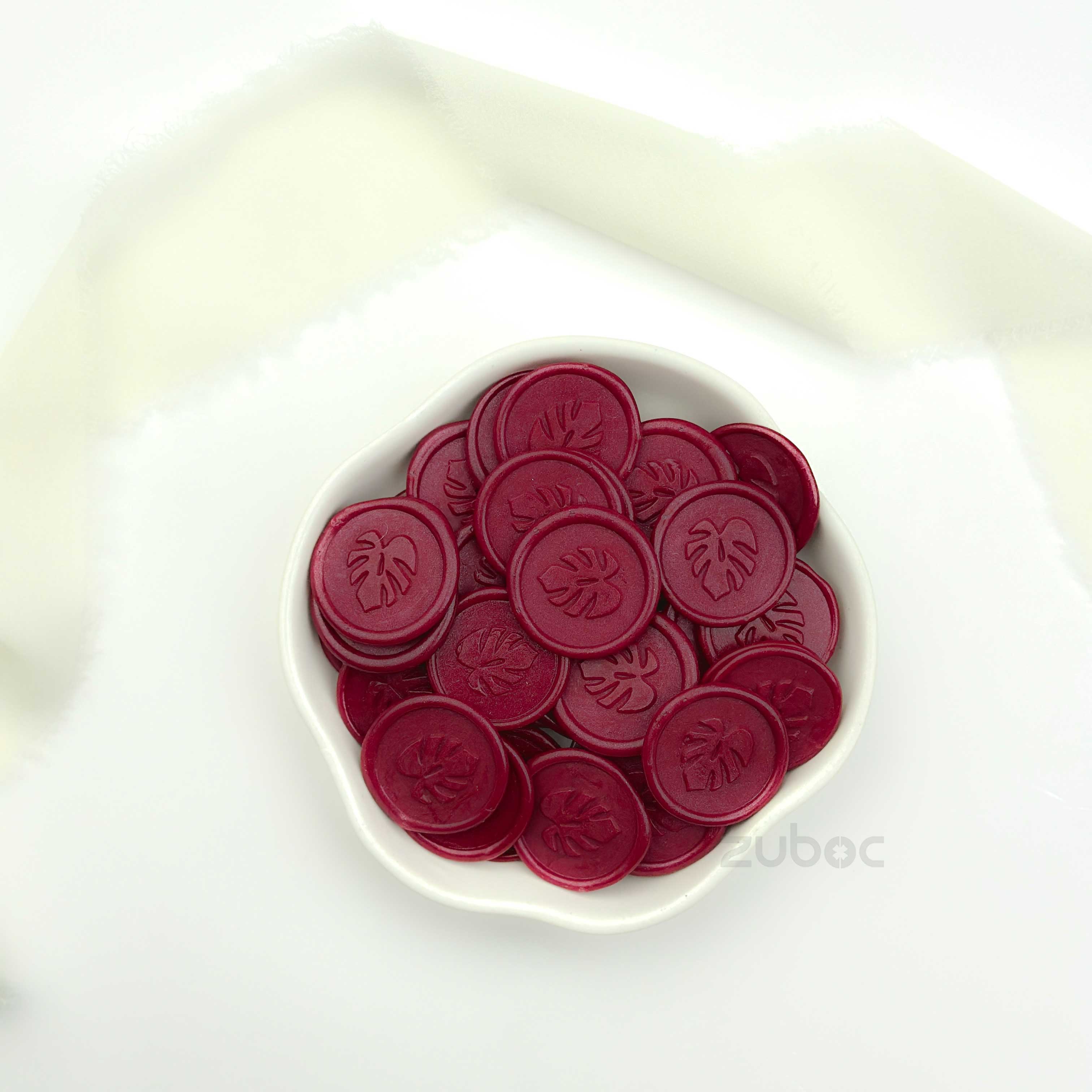 Monstera Wax Seal 2-Wine Red (set of 5)