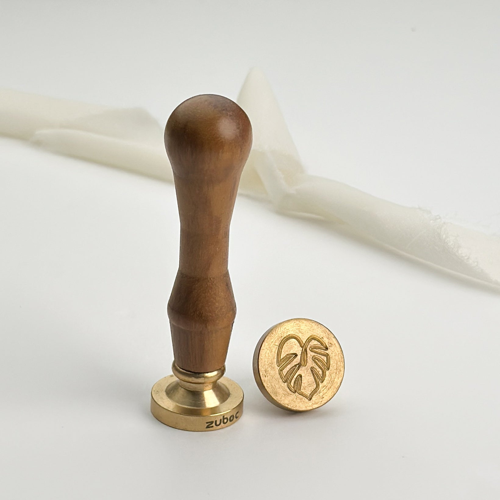 Monstera-1 Wax Stamp with Wooden Handle