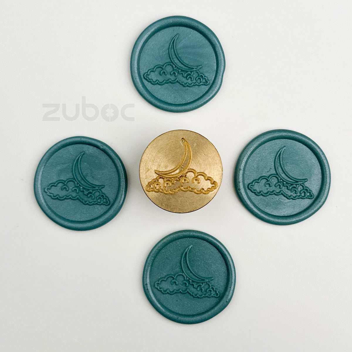 Moon-1 Wax Stamp with Wooden Handle