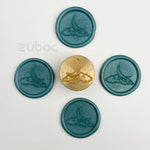 Moon-1 Wax Stamp with Wooden Handle