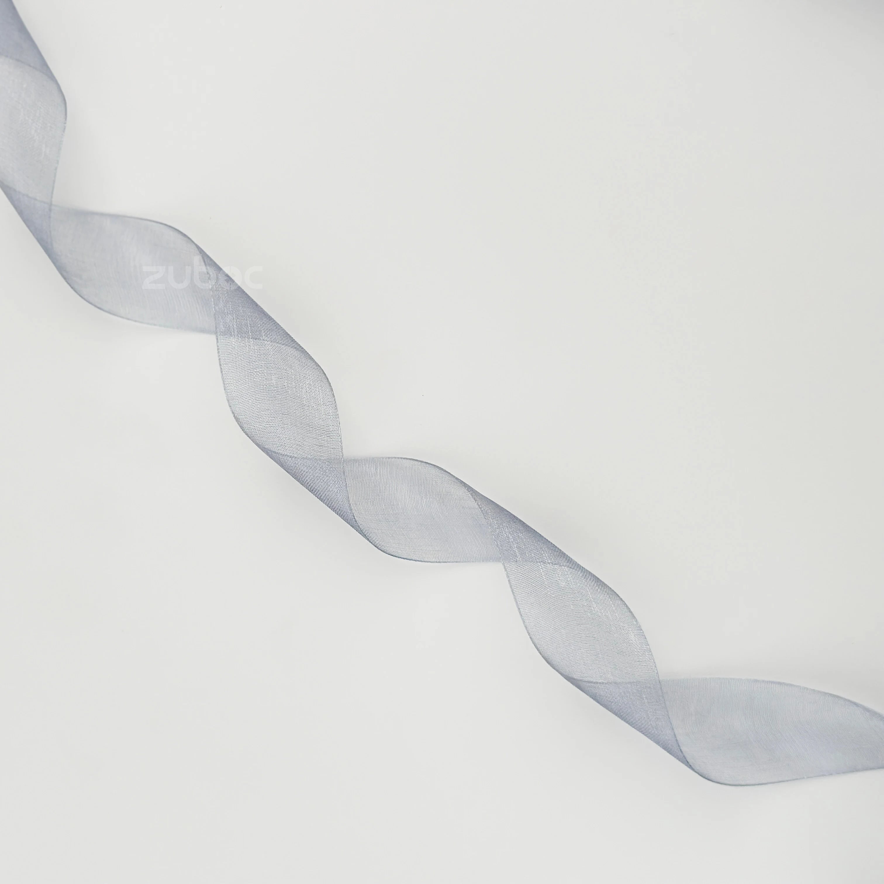 Organza Ribbon Muted Grey (18mtr)