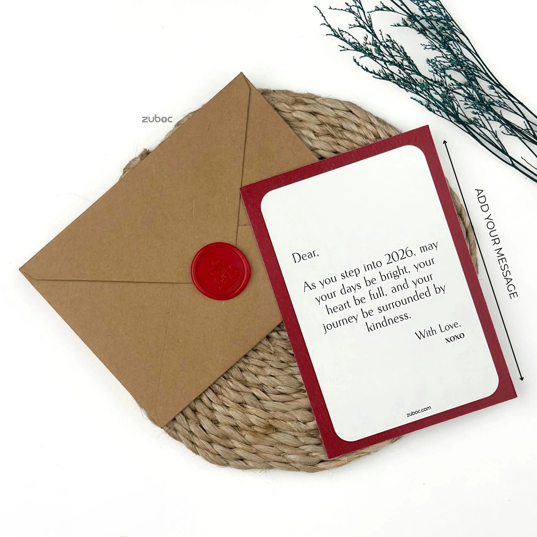 Personalized Merry & Joy New Year Card