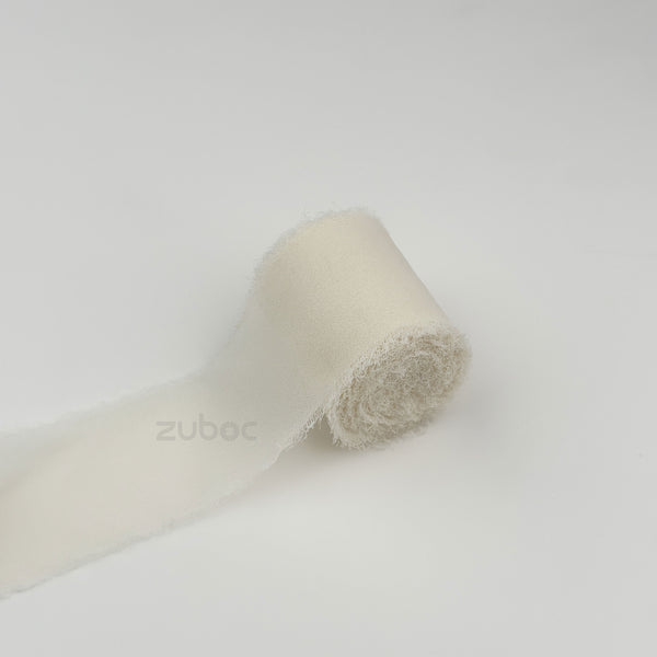 Georgette Cream White Ribbon (5mtr)