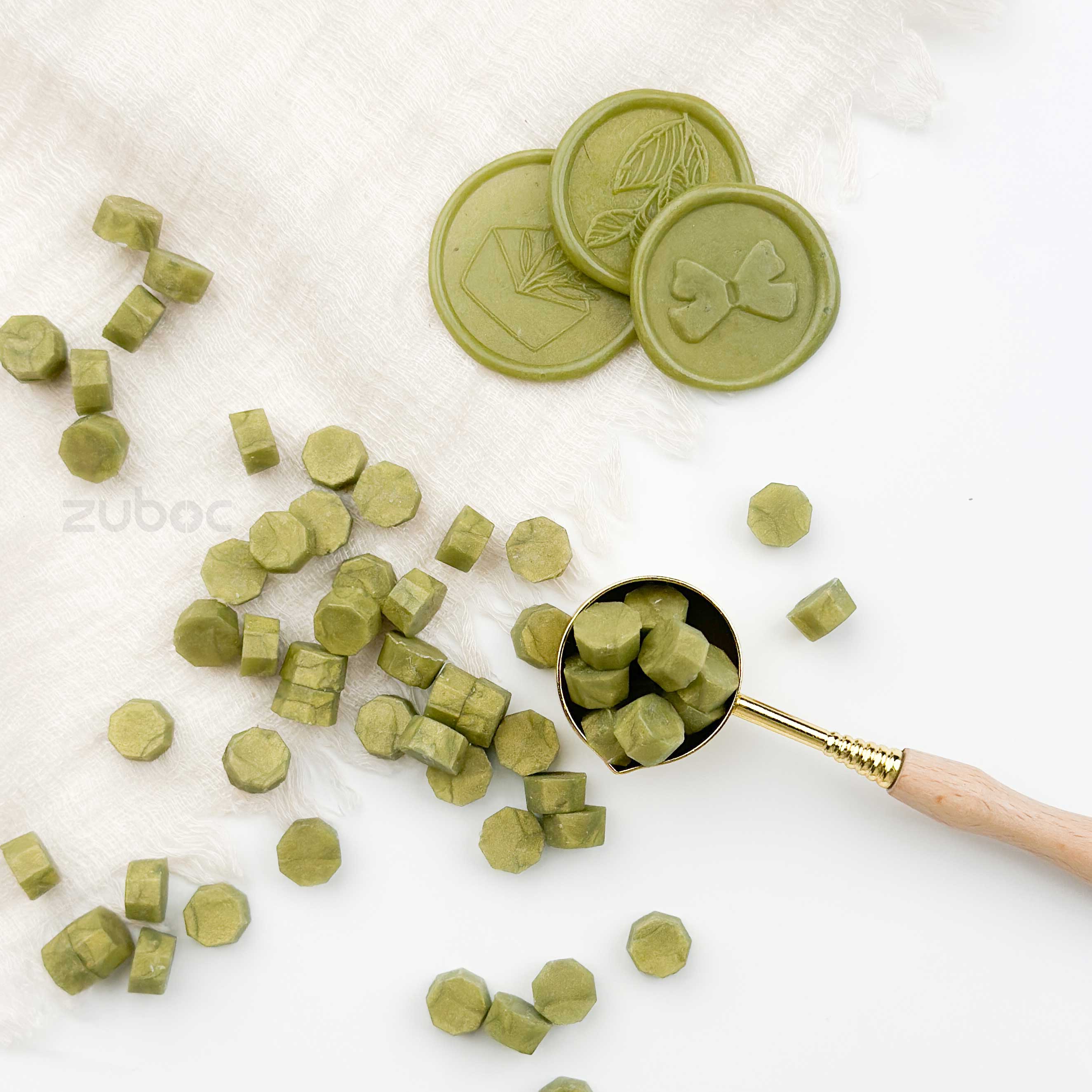 Olive Green Wax Beads - 30 Grams
