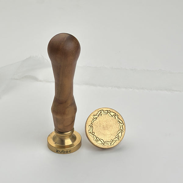 Olive Wreath Wax Stamp with Wooden Handle
