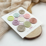 Pastel Wax Seals Stickers for Invitations (Set of 9)