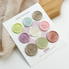 Pastel Wax Seals Stickers for Invitations (Set of 9)
