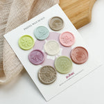 Pastel Wax Seals Stickers for Invitations (Set of 9)