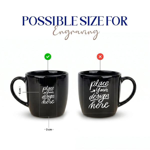 Personalized Ceramic Couple Coffee Mug With Engraved Names- Teal Blue