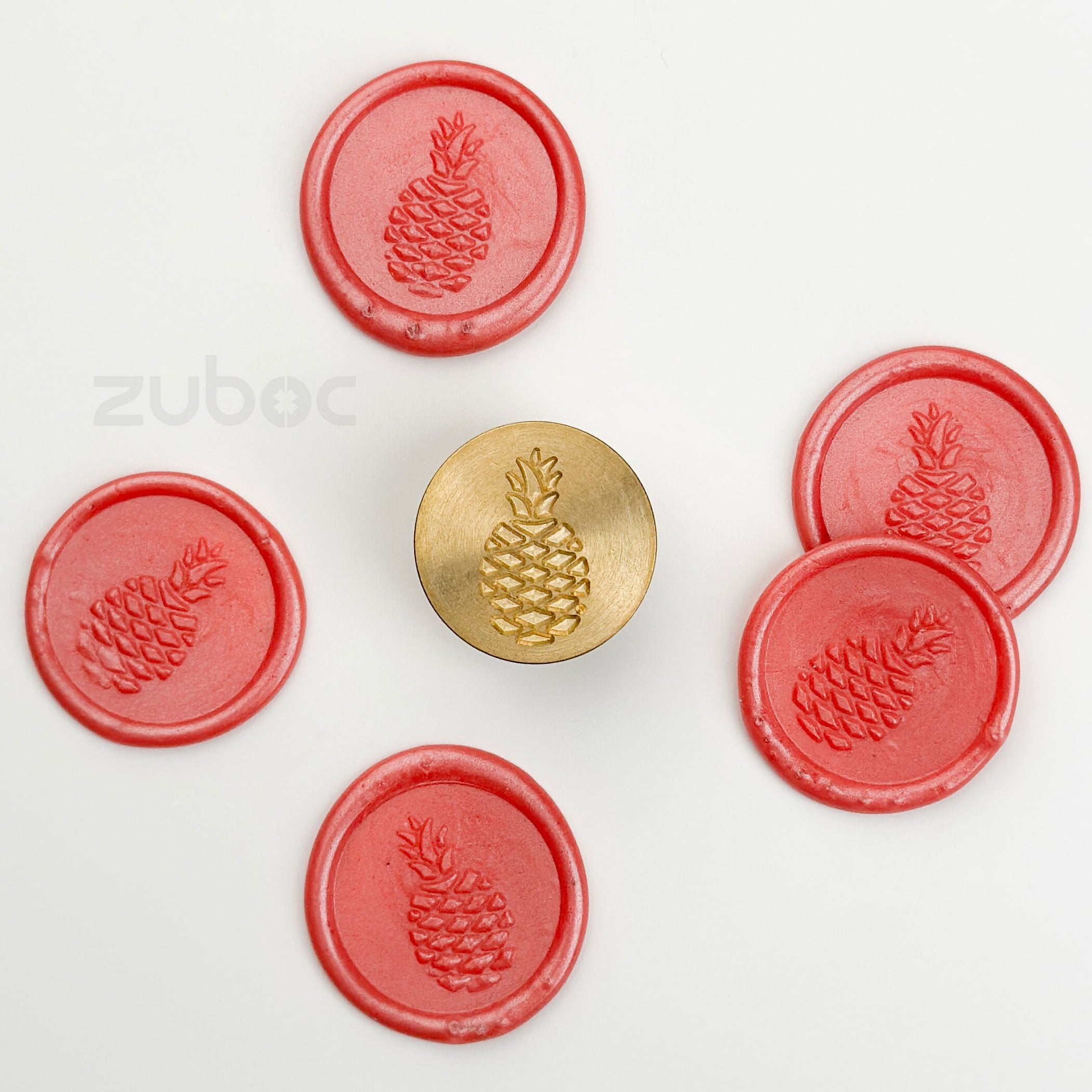 Brown wax stamp for handmade cards