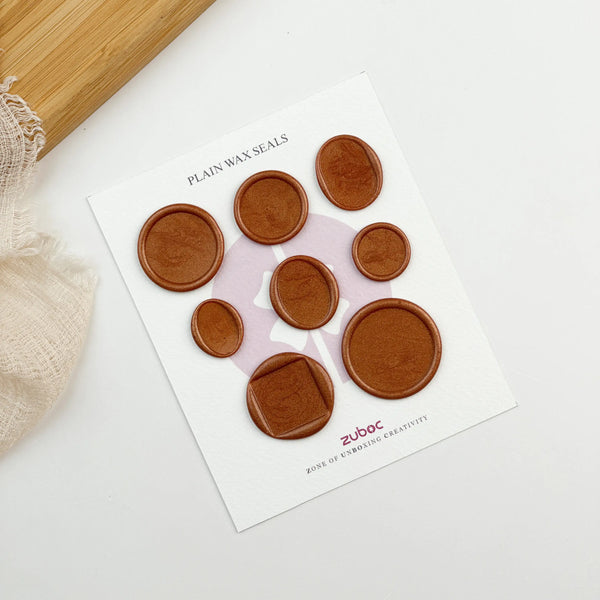 Plain design wax seal Stickers for Corporates (Set of 8)