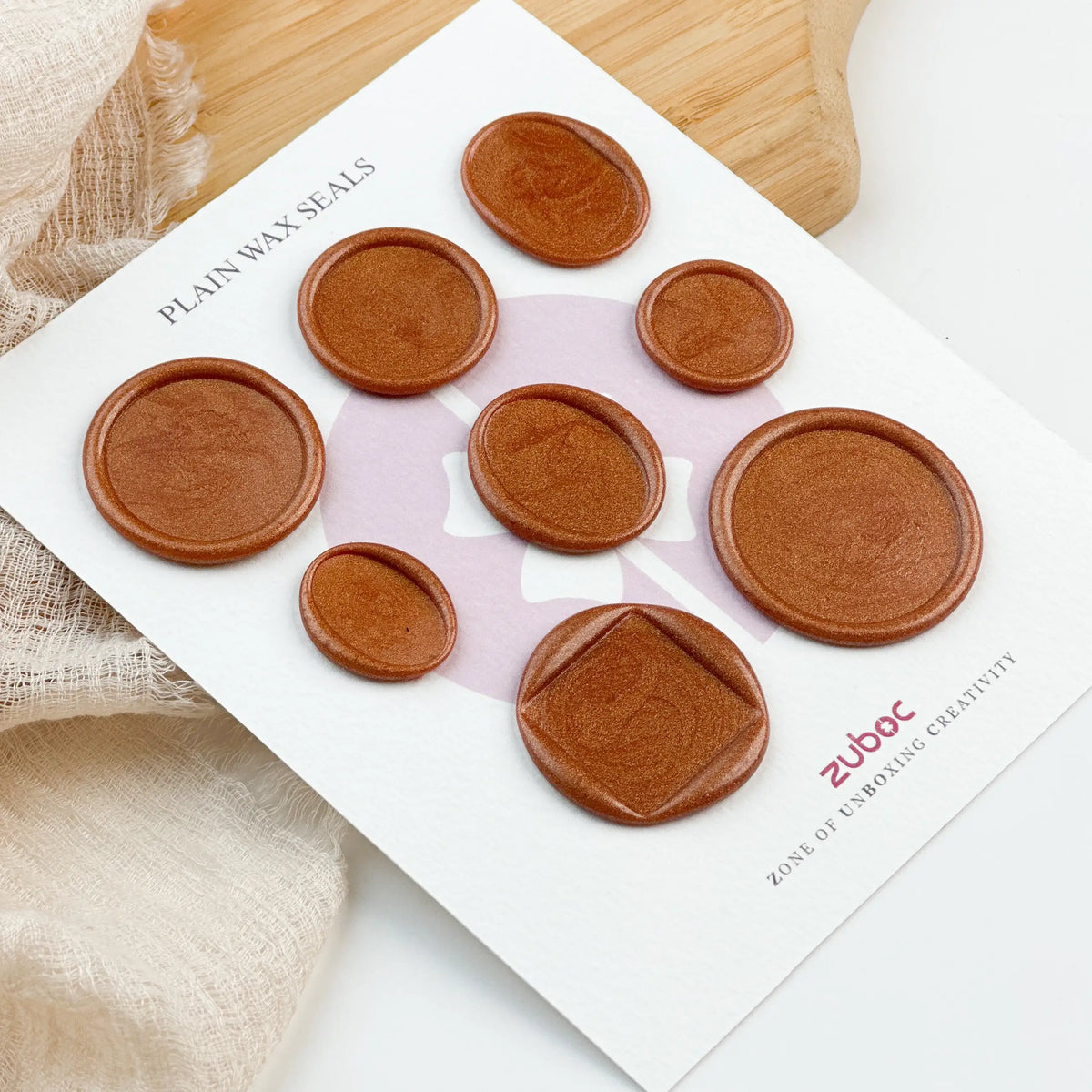 Plain design wax seal Stickers for Corporates (Set of 8)