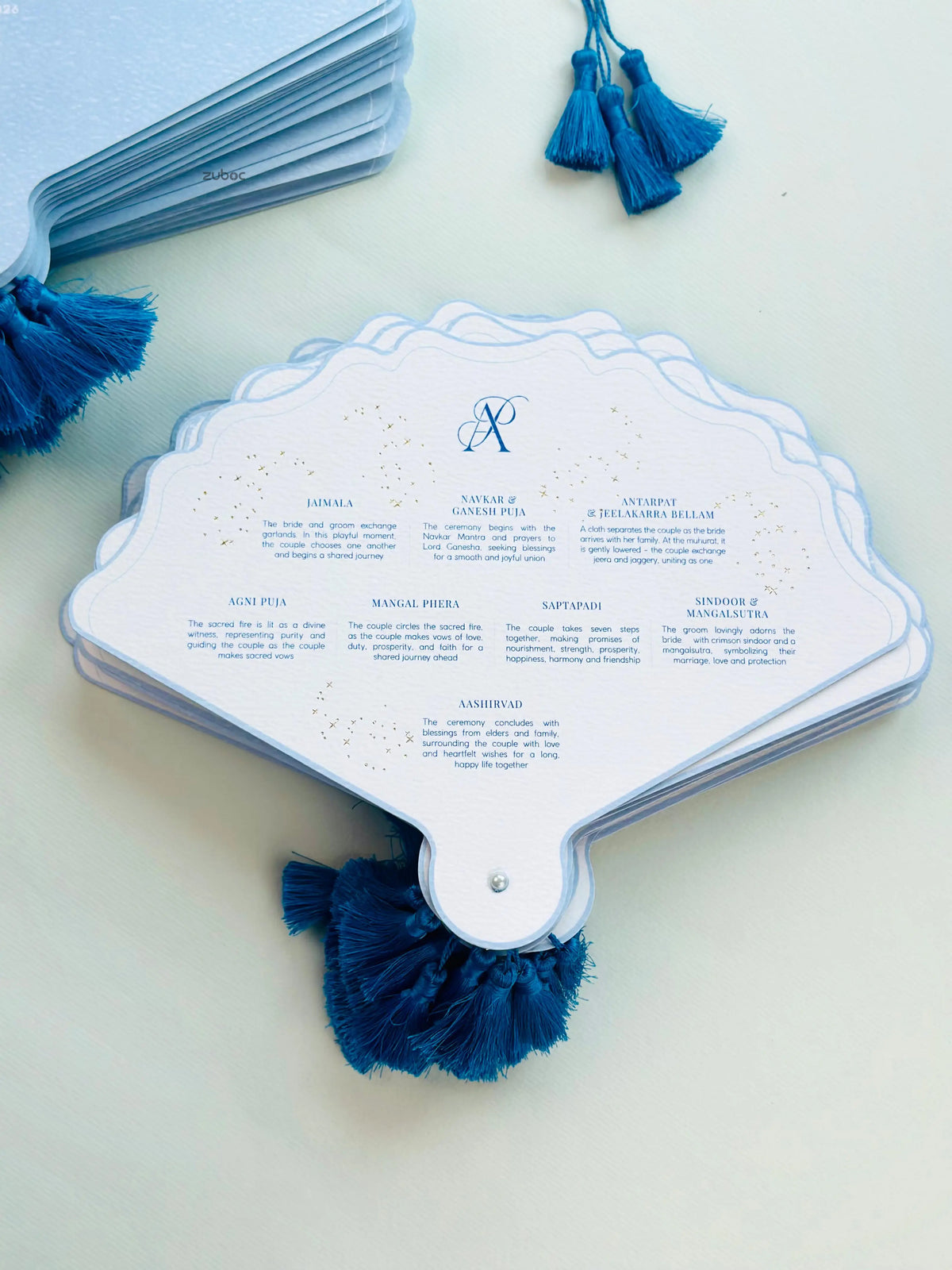 Pastel Blue Ritual fan (75Psc)
