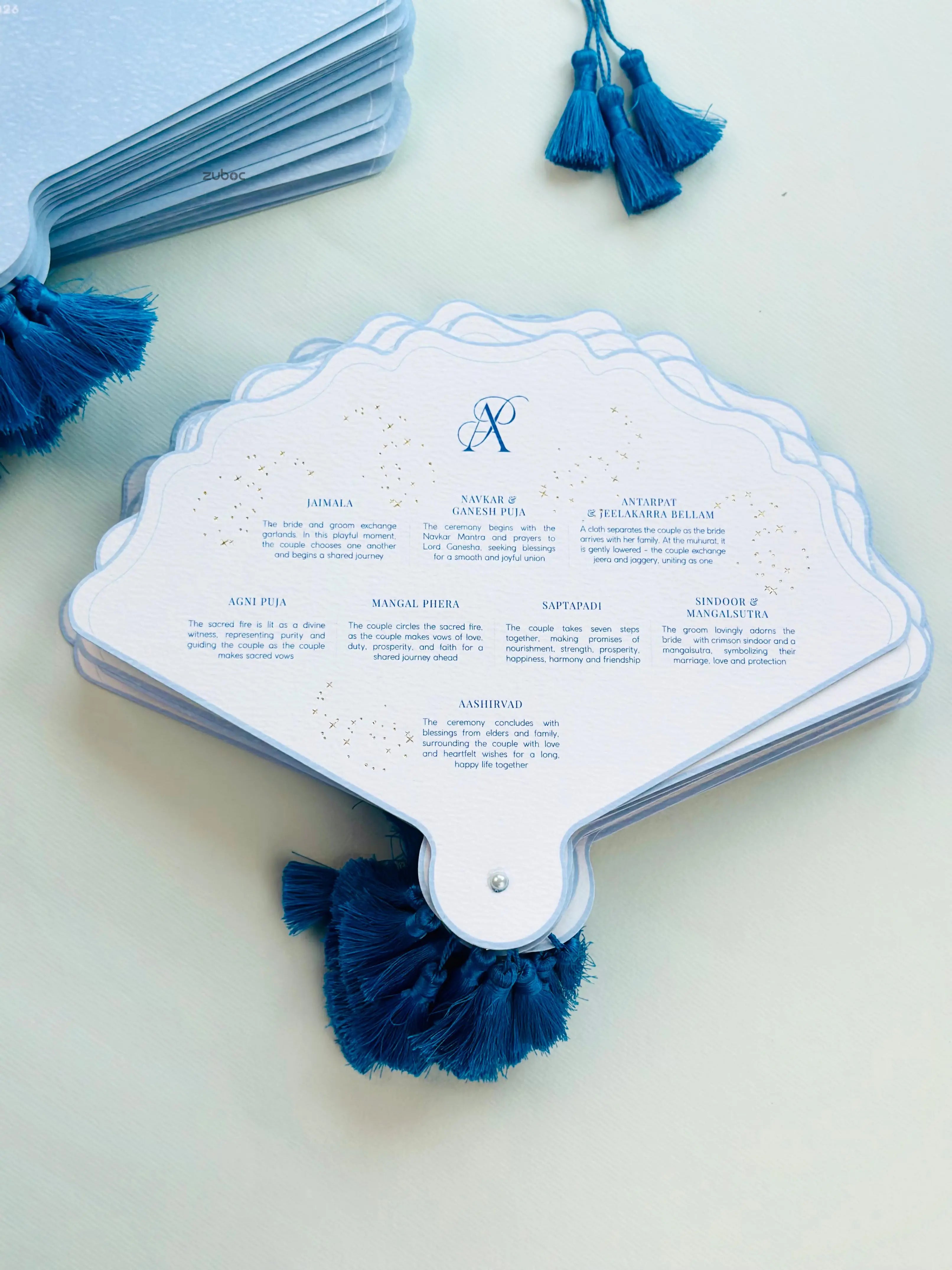 Pastel Blue Ritual fan (75Psc)