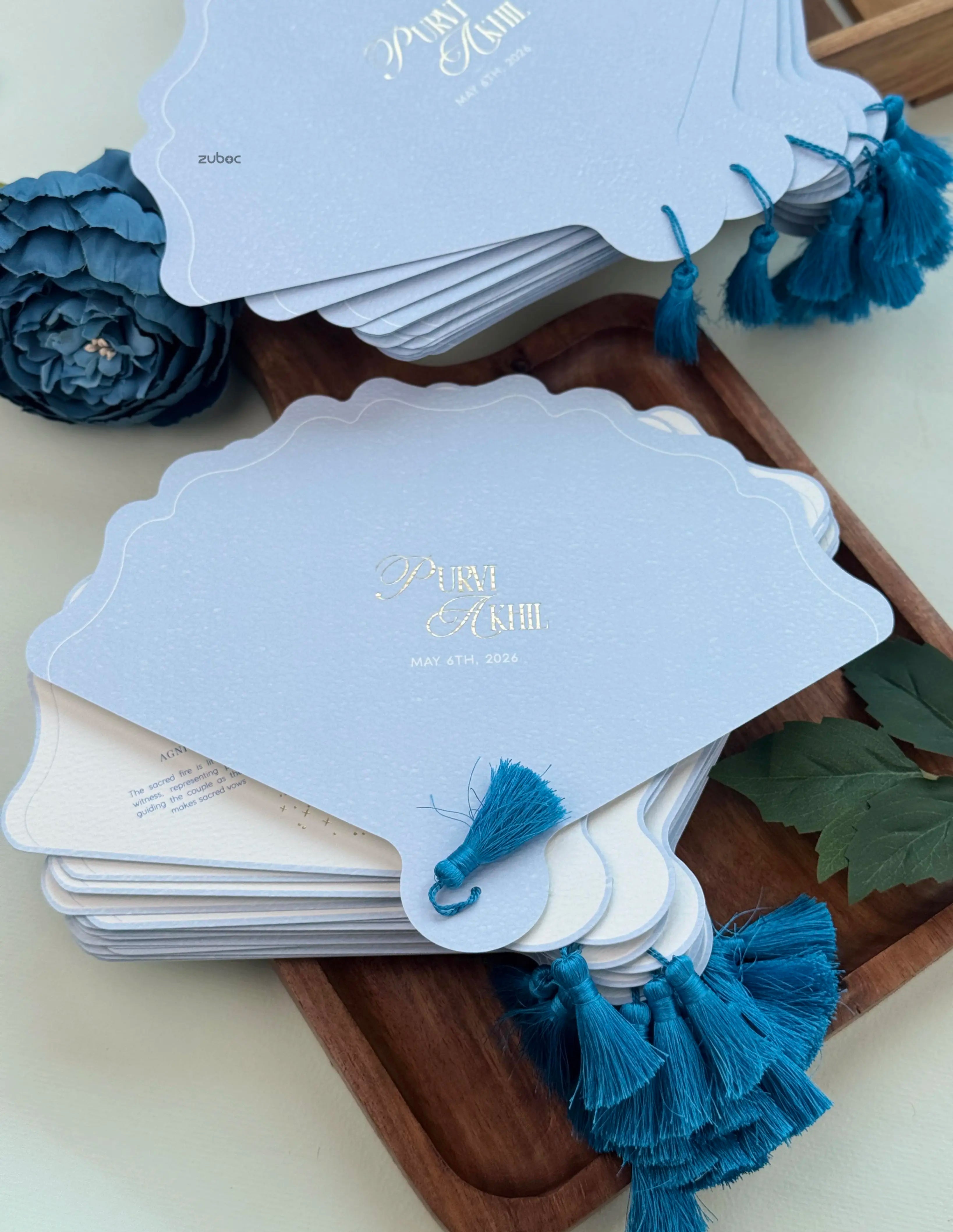 Pastel Blue Ritual fan (75Psc)