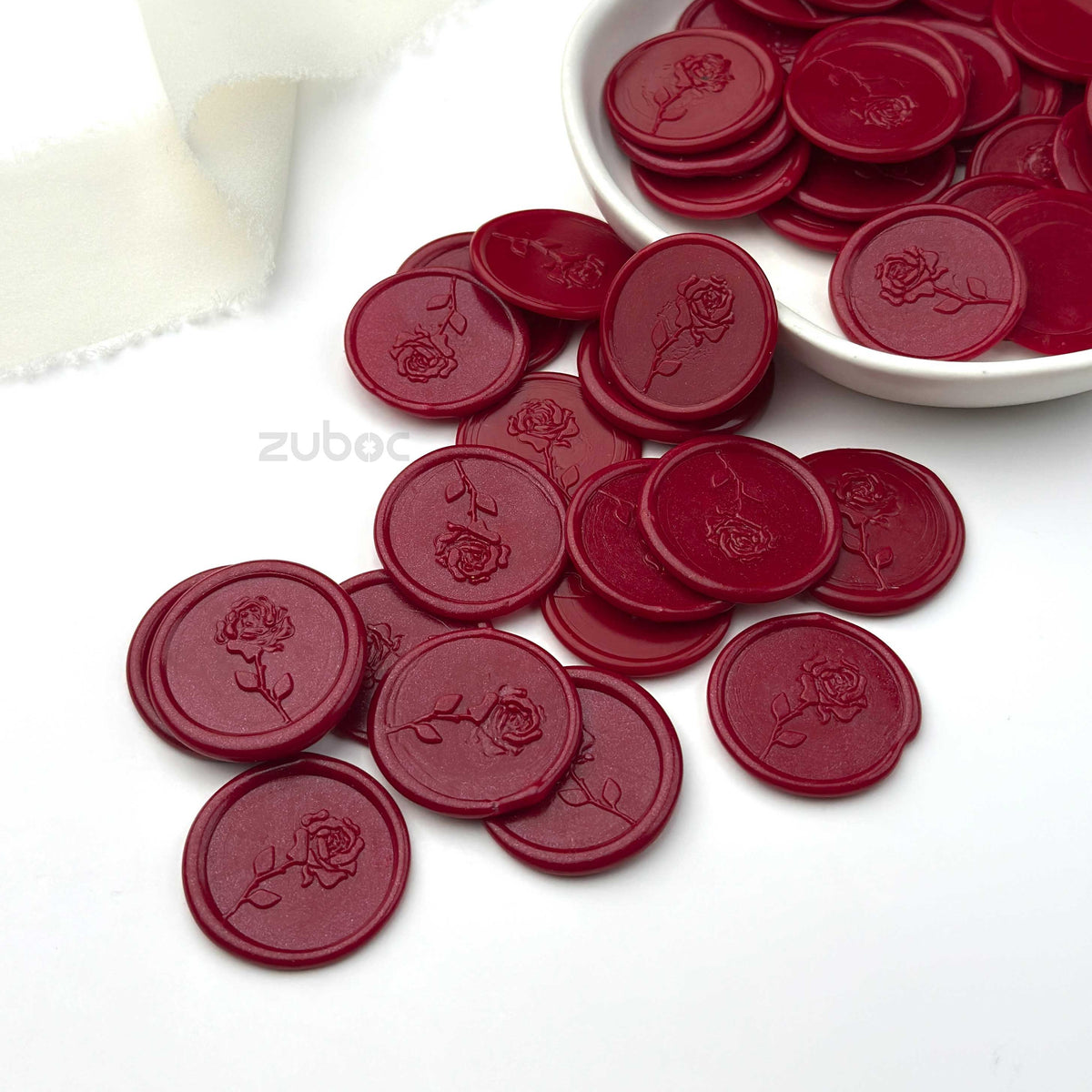 Rose Stem Wax Seal for Invitations (Set of 5)