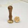 Rose-2 Wax Stamp with Wooden Handle