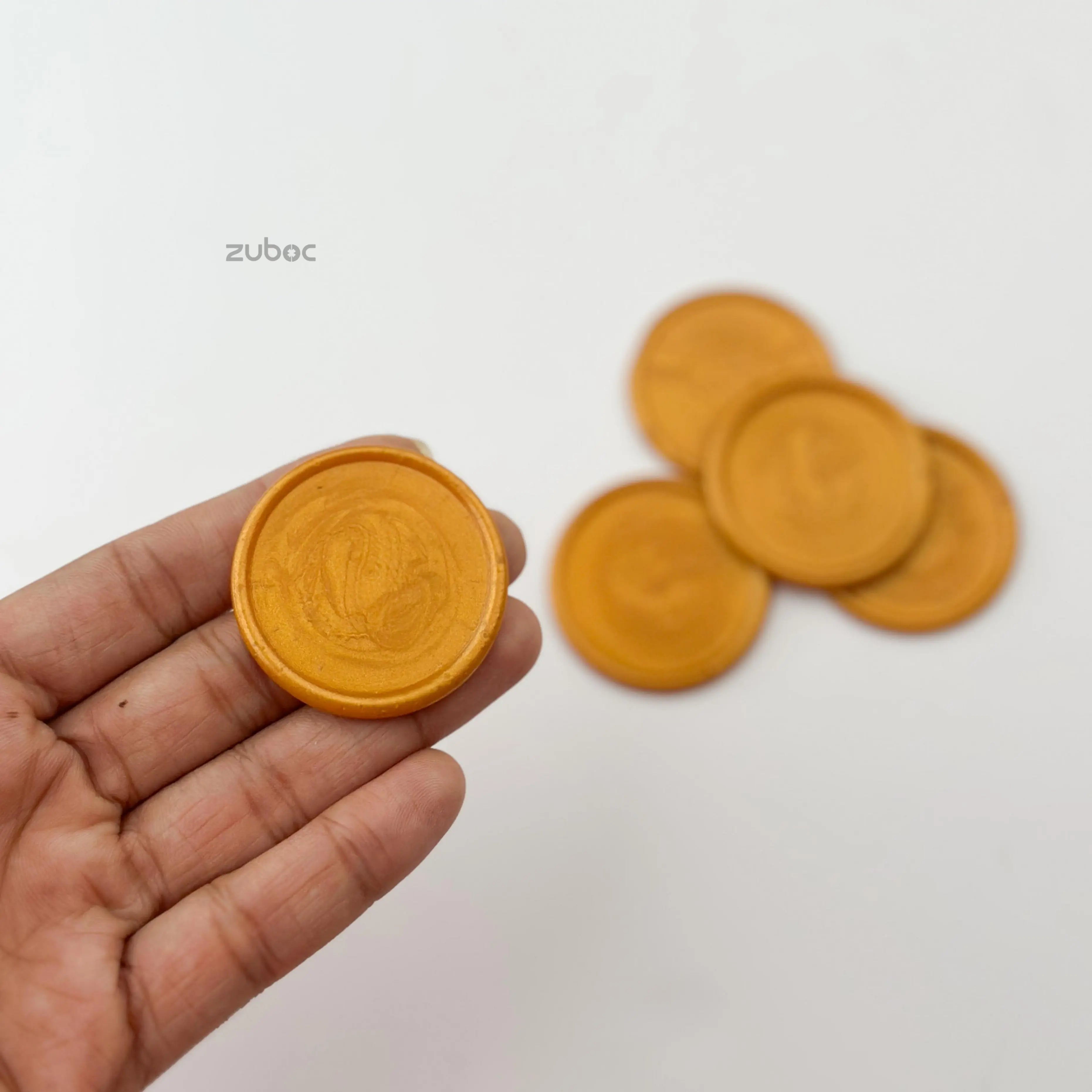 Custom Round Wax Stamp with Wooden Handle