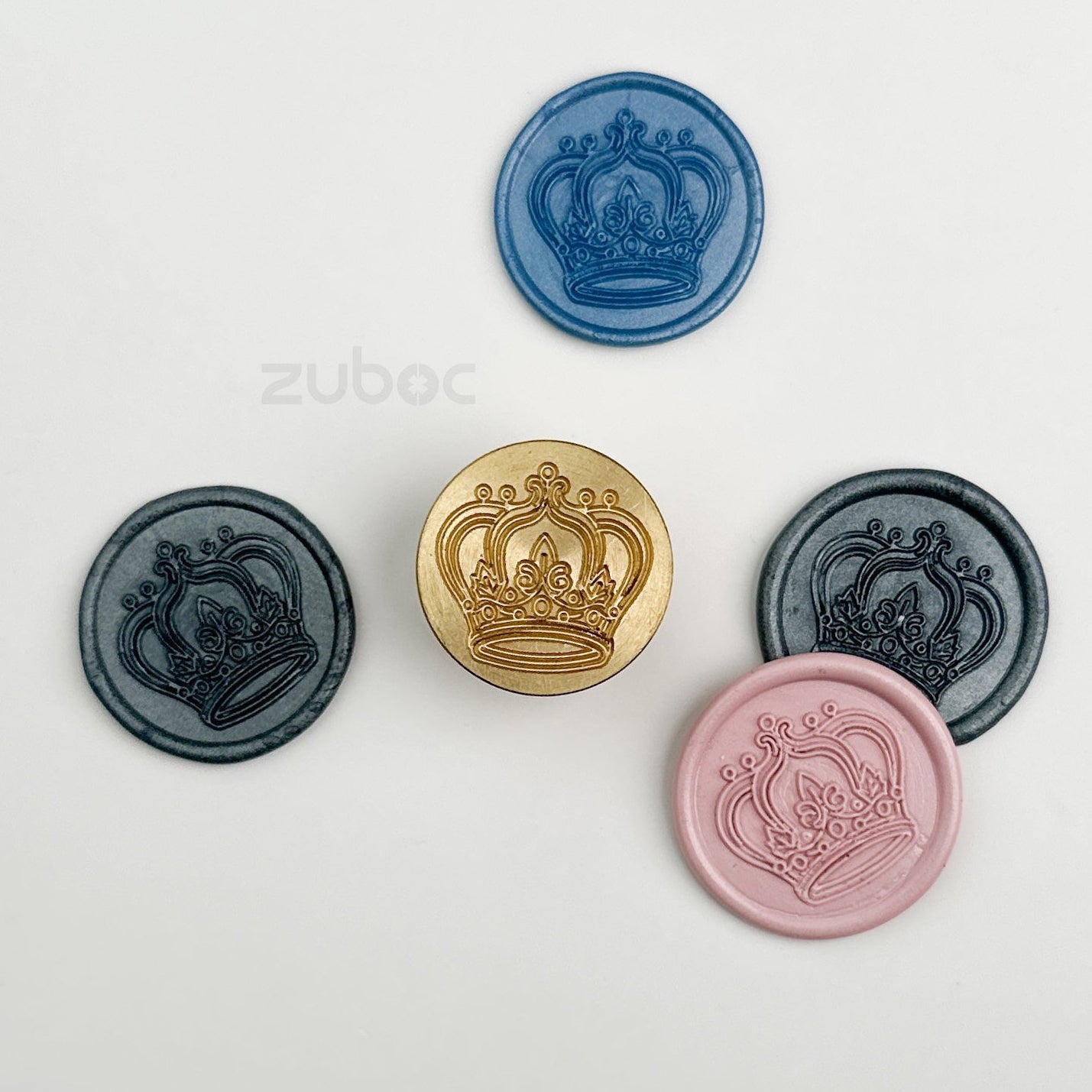 Brown wax stamp side view for handmade cards