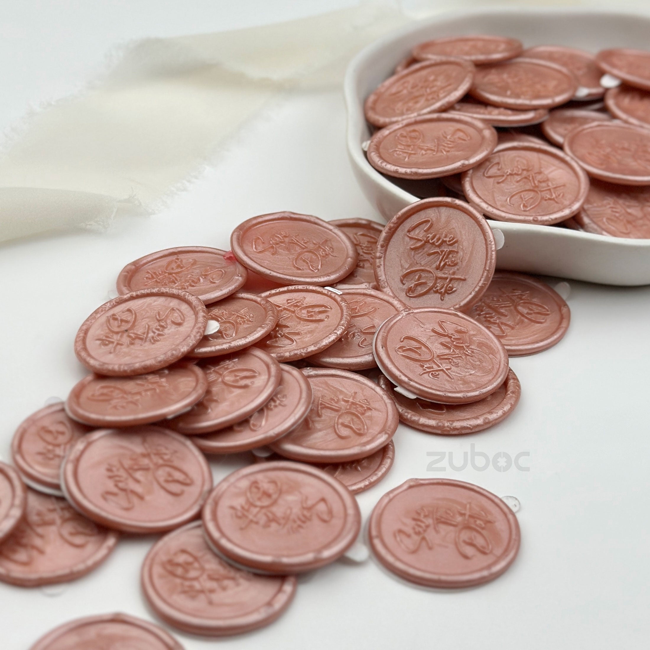 Save the Date Wax Seal -Rose Gold(set of 5)