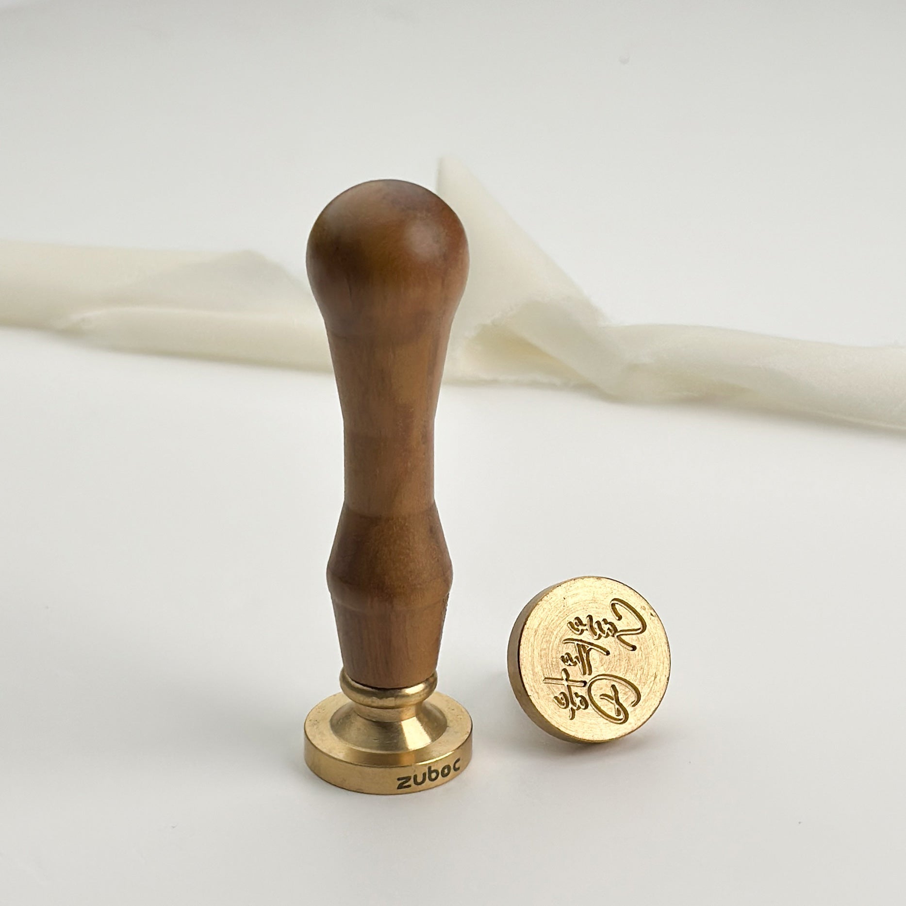 Save the Date Wax Stamp with Wooden Handle